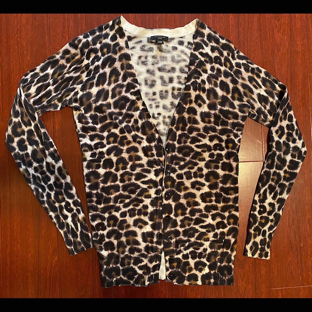 Ann Taylor Leopard Cardigan